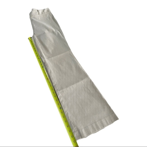 Ann Taylor Womans‎ Striped Ivory Mid Rise Casual Cotton Stretch Dress Pant 10 - Picture 8 of 10